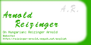 arnold reizinger business card